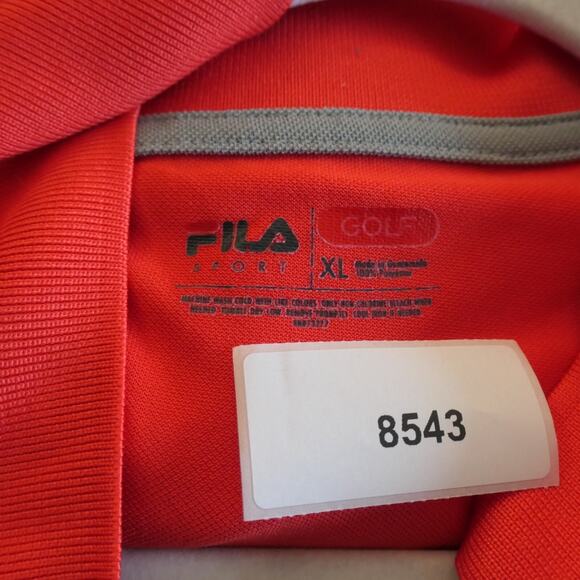 Fila Golf Performance Polo Shirt Mens XL Orange Collared Active Golf Hike Bike - Picture 8 of 8